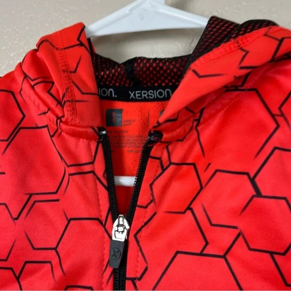 Xersion boy athletic‎ full zip orange black hoddie size small/8 - Picture 6 of 8